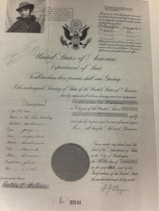 The First Image Of A Passport