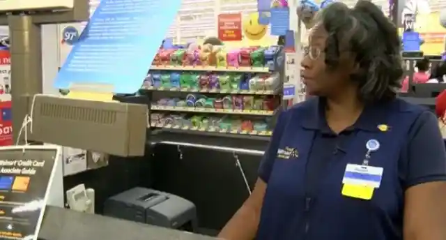 Cashier Looks At Patrick