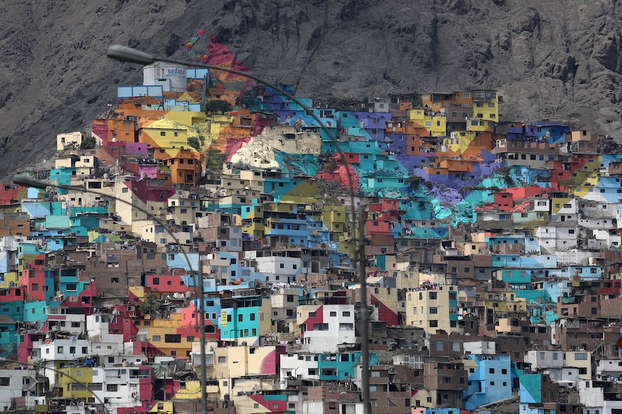 Artists In Peru Turn Low Income Neighborhood Into One Giant Mural, In Lima